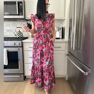 Sheridan French TAYLOR Maxi Dress in Mulberry Flora